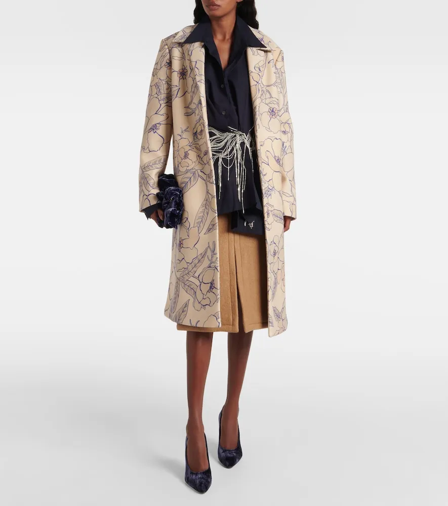 Dries Van Noten Falda midi de lana - Dries Van Noten - Modalova
