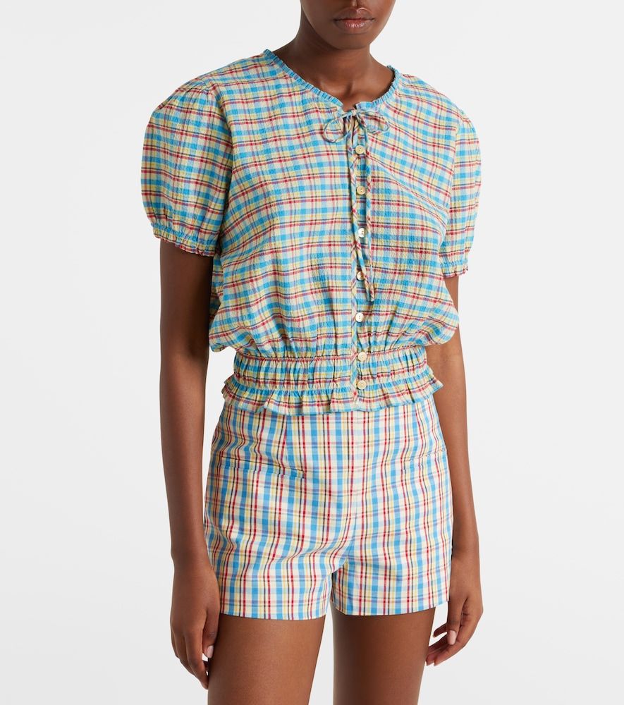Santana checked cotton-blend top - Faithfull - Modalova