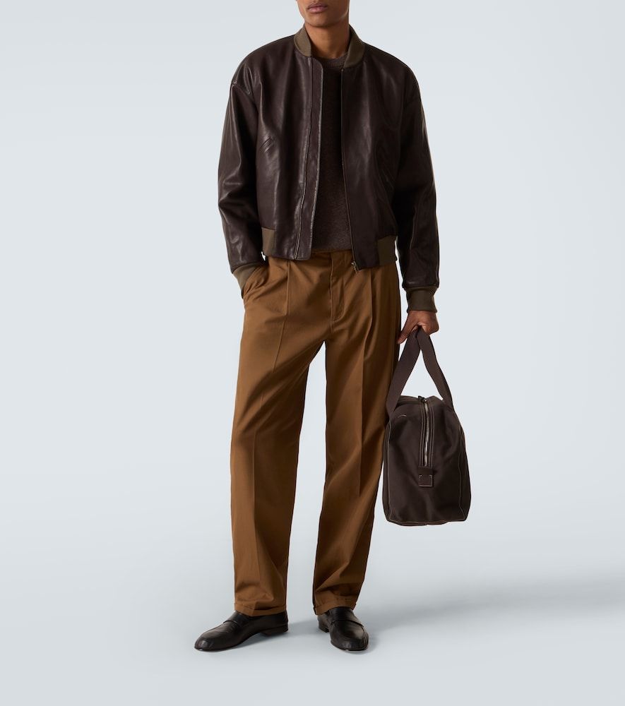 Pantalones rectos Belamy de gabardina - The Row - Modalova