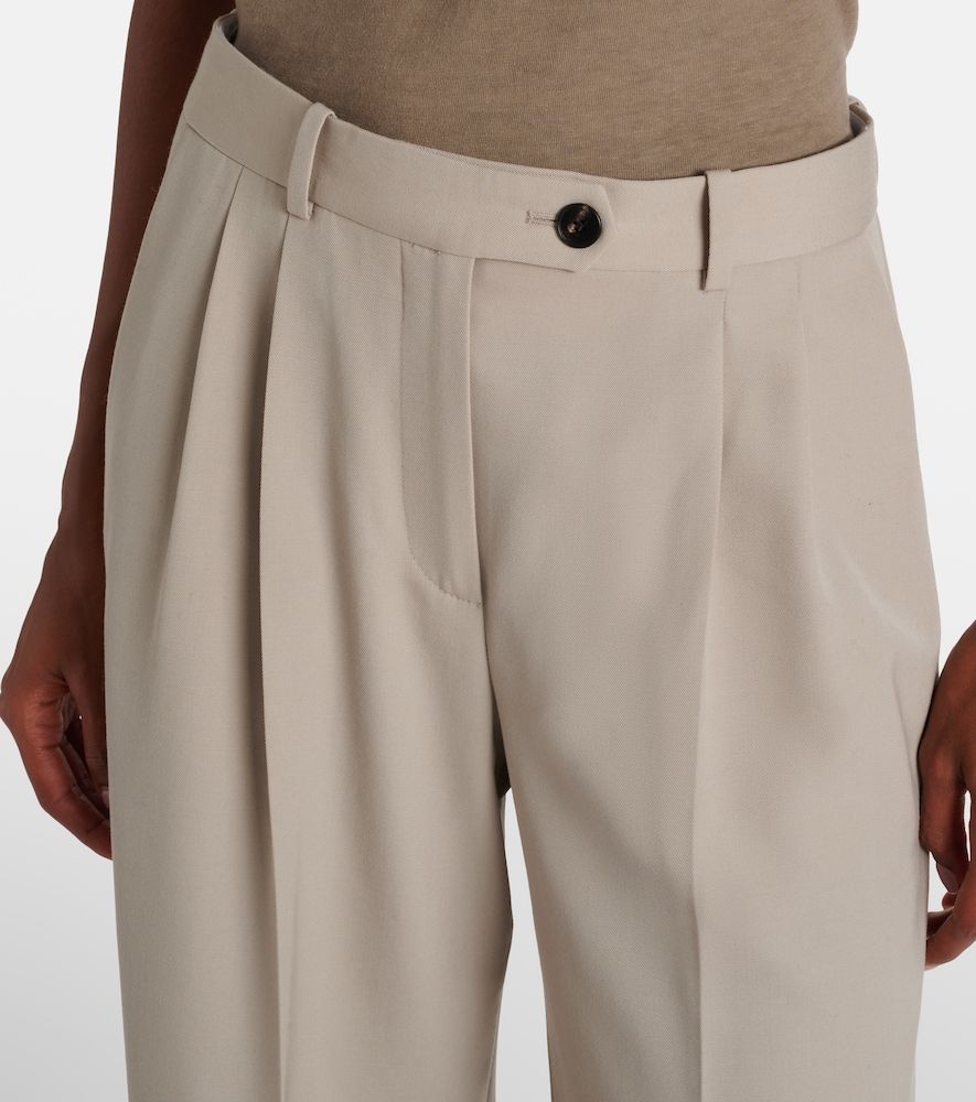 Pantalones anchos Virgil de gabardina de lana - The Row - Modalova