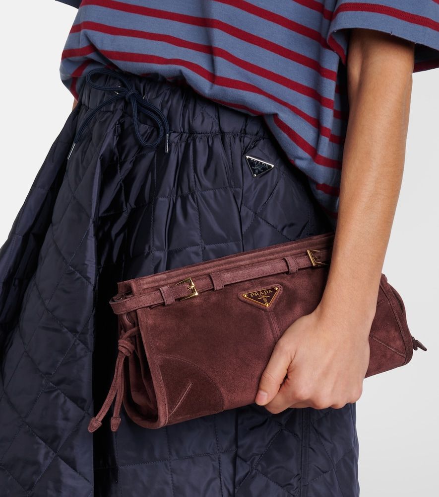 Bolso al hombro Bonnie Small de ante - Prada - Modalova