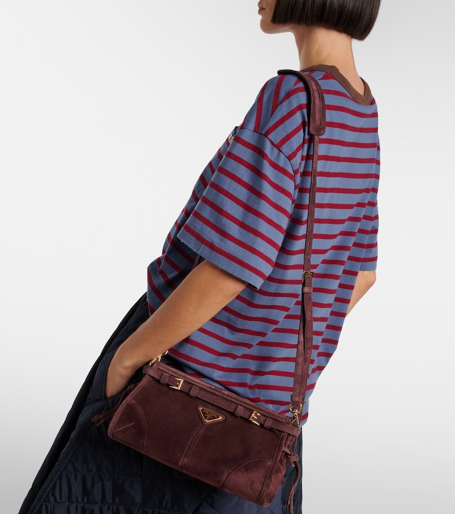 Bolso al hombro Bonnie Small de ante - Prada - Modalova