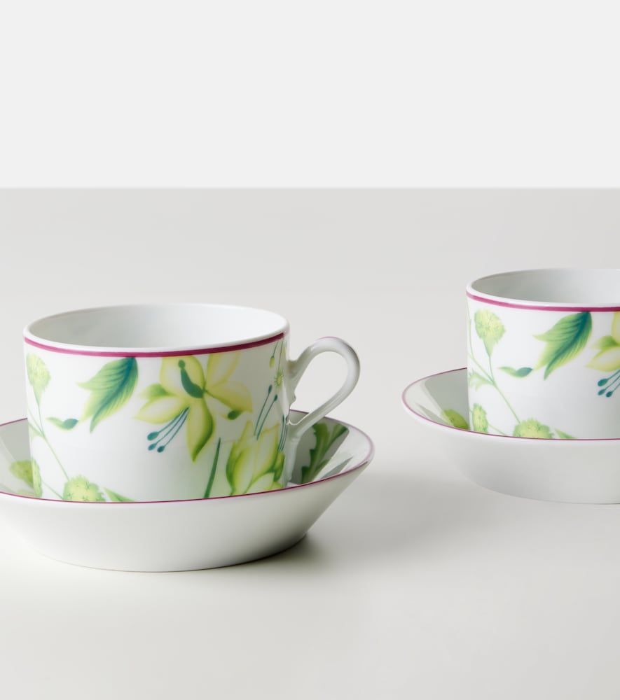 Set de 2 tazas de té y platillos Impero de porcelana - Ginori 1735 - Modalova