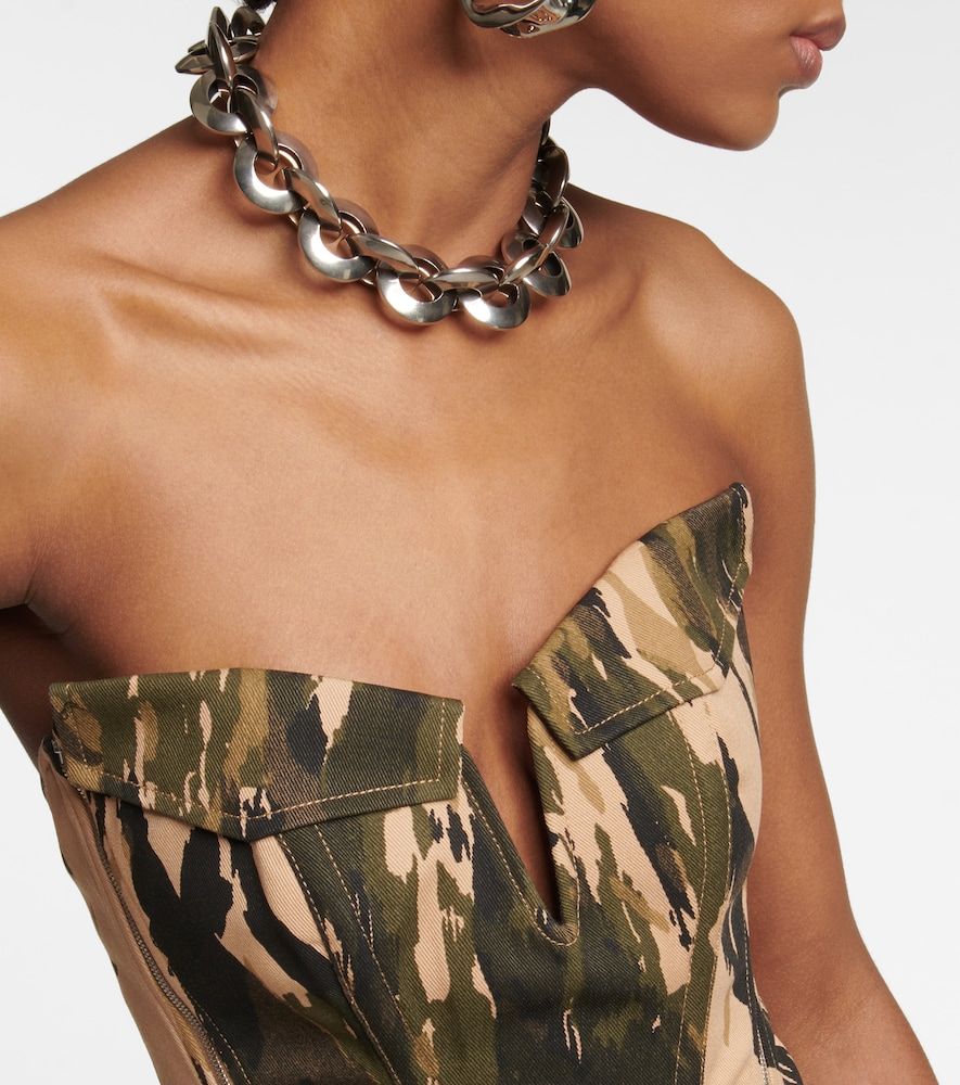 Top stile corsetto in twill con stampa - Dion Lee - Modalova