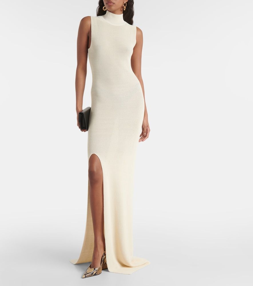 Berin knitted cotton-blend maxi dress - Aya Muse - Modalova