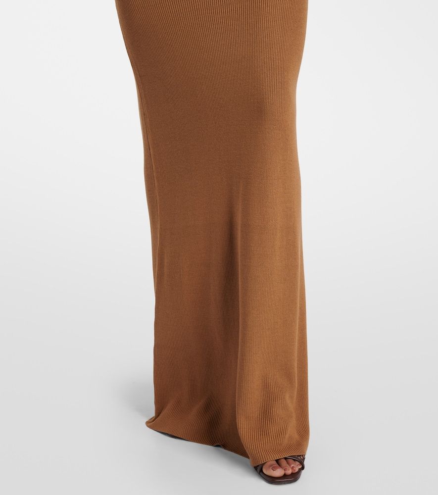 Aure gathered knitted silk-blend gown - Aya Muse - Modalova