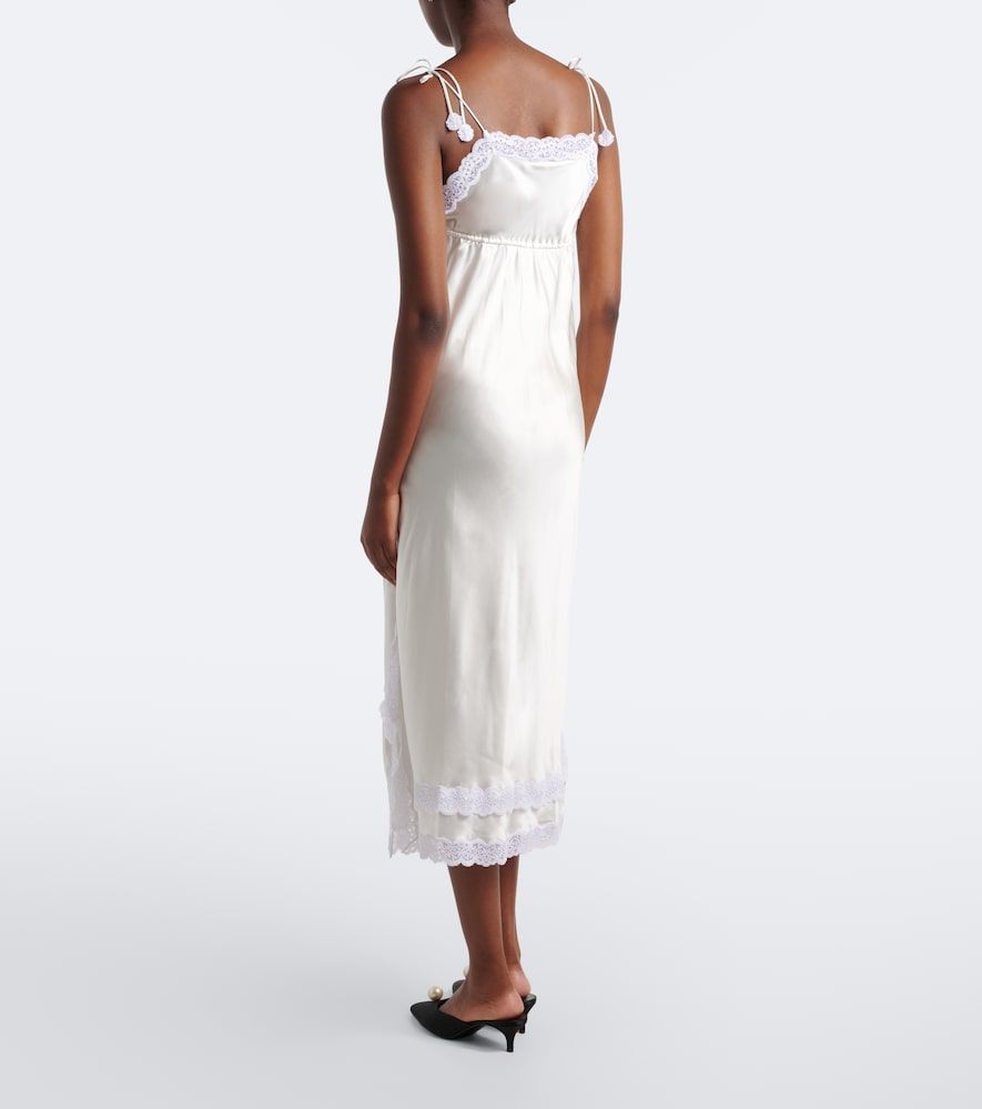 Abito sottoveste in satin di seta con pizzo - Magda Butrym - Modalova