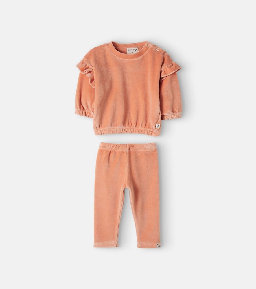 Bebé - Set de sudadera y pantalones de terciopelo en mezcla de algodón - Cozmo - Modalova
