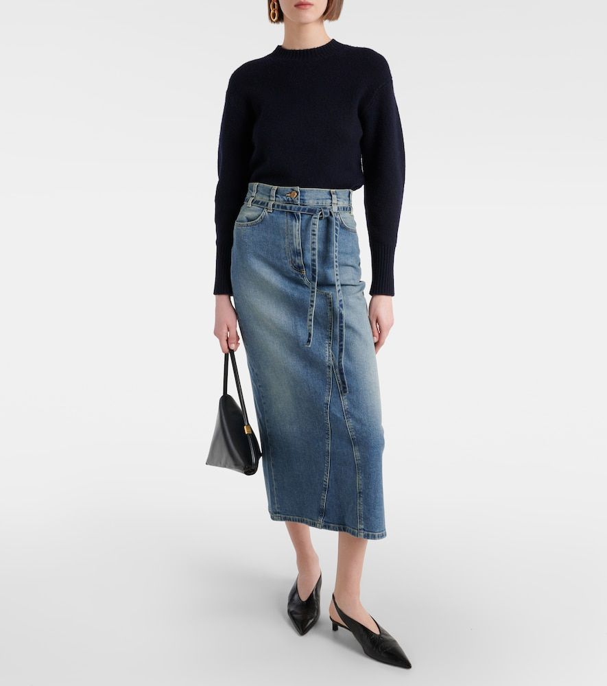 Falda midi de tiro alto de denim - Altuzarra - Modalova