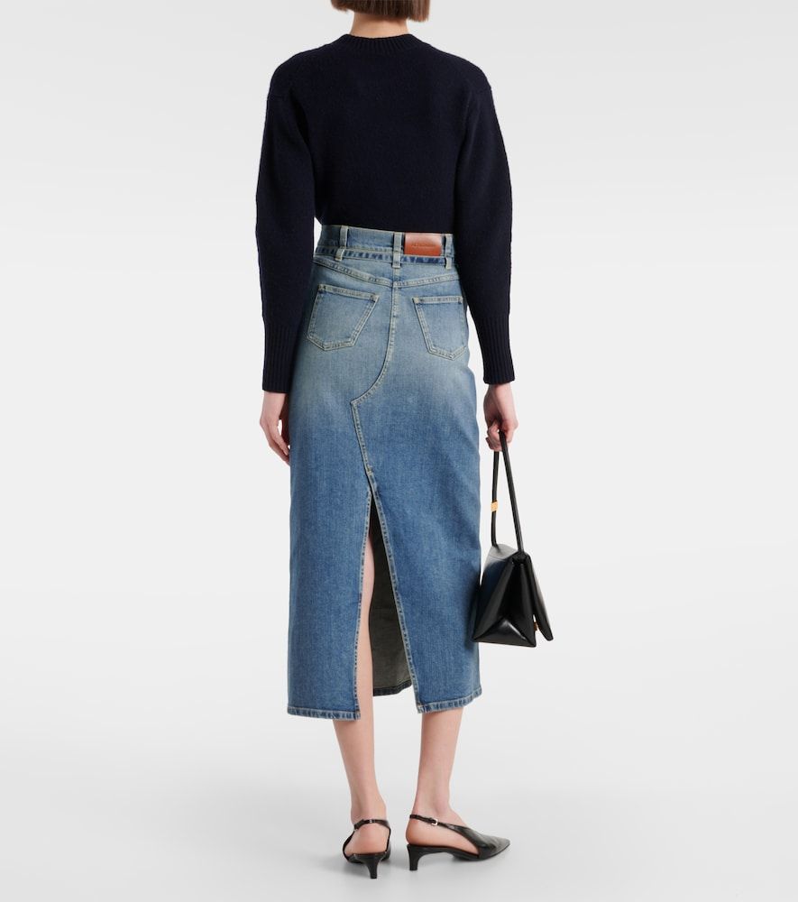 Falda midi de tiro alto de denim - Altuzarra - Modalova