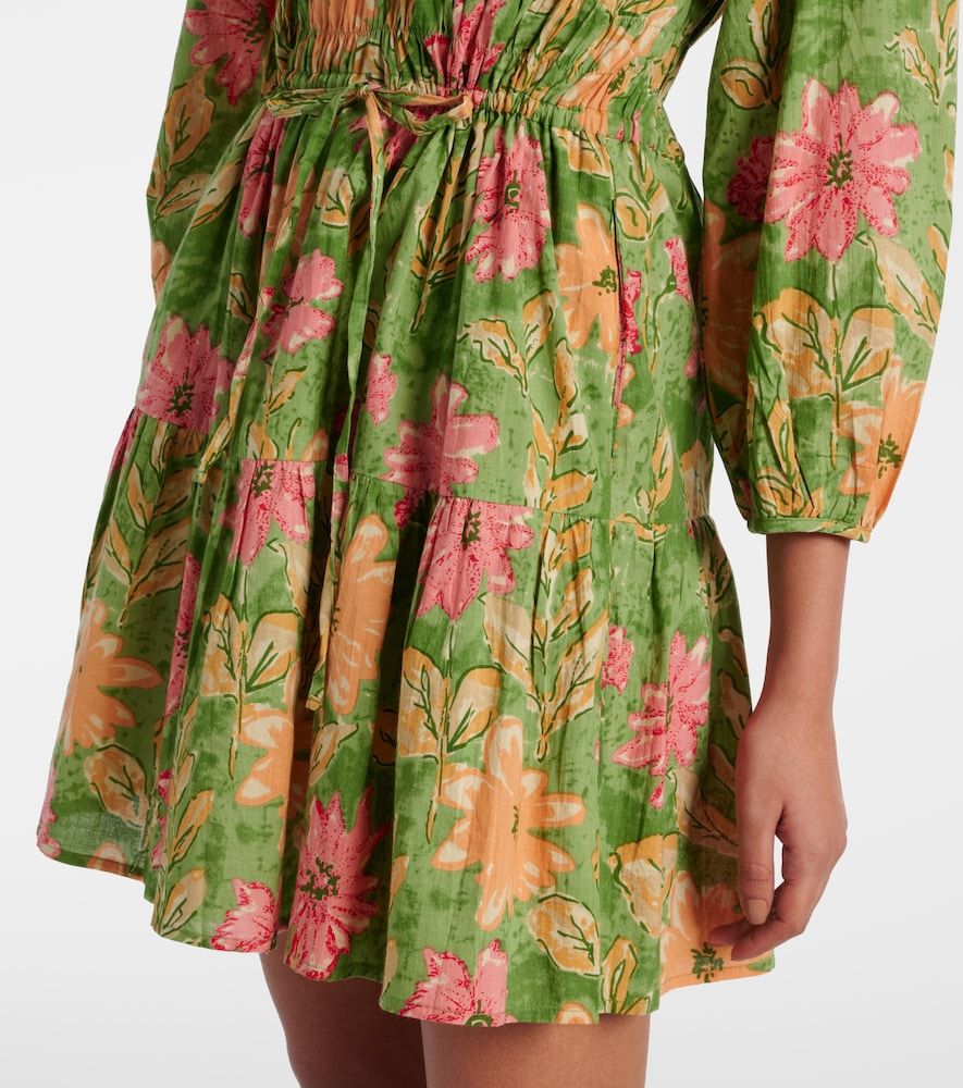 Abito corto in cotone con stampa floreale - Velvet - Modalova