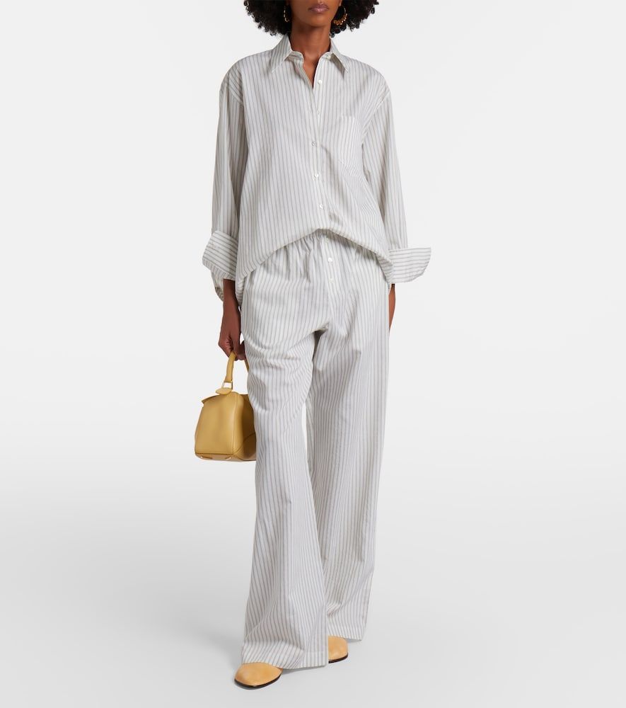 Róhe Pantalones anchos en mezcla de seda y algodón a rayas - Rohe - Modalova