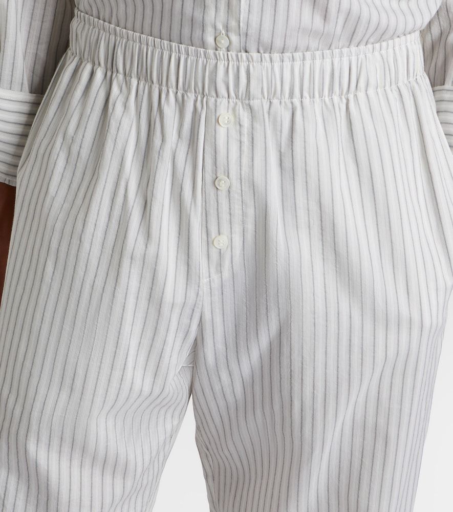 Róhe Pantalones anchos en mezcla de seda y algodón a rayas - Rohe - Modalova
