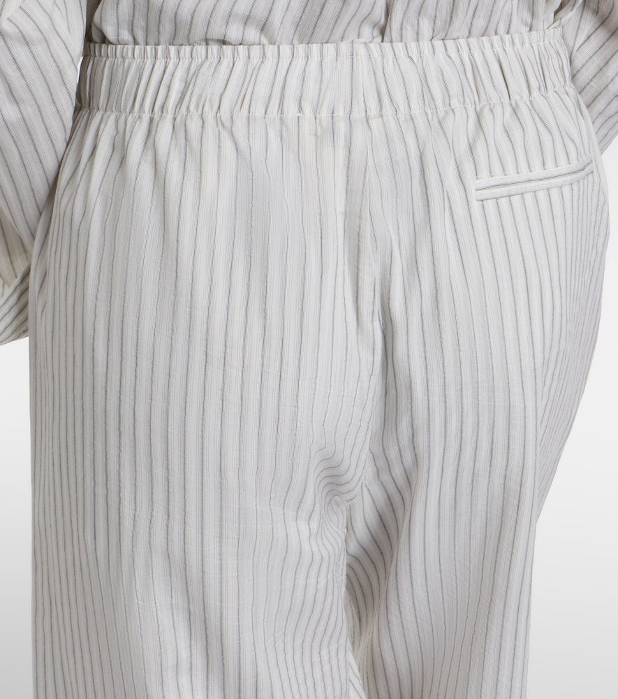 Róhe Pantalones anchos en mezcla de seda y algodón a rayas - Rohe - Modalova
