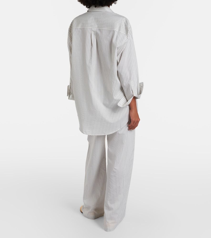 Róhe Pantalones anchos en mezcla de seda y algodón a rayas - Rohe - Modalova