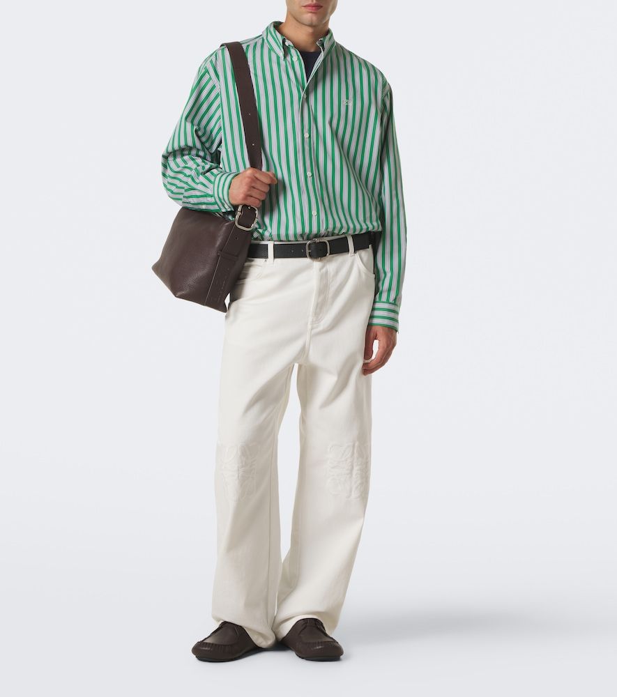 Double L striped cotton poplin shirt - Loewe - Modalova