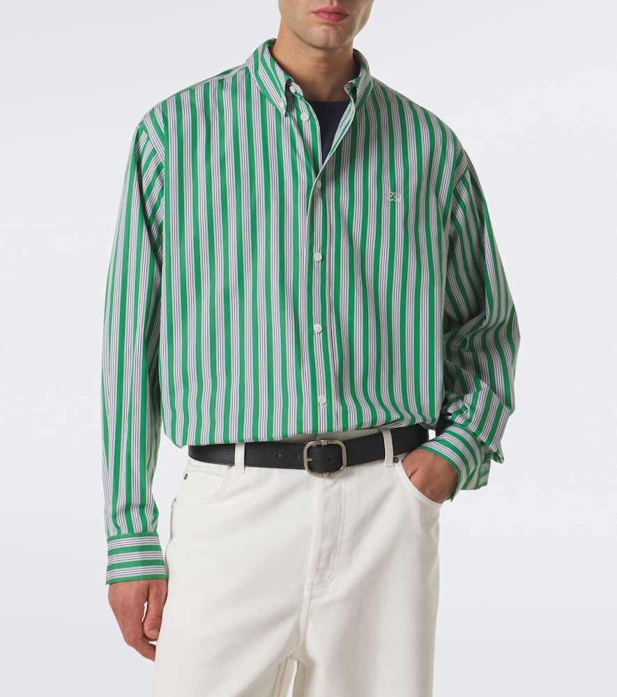 Double L striped cotton poplin shirt - Loewe - Modalova