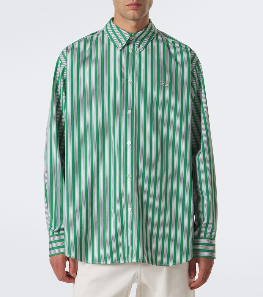 Double L striped cotton poplin shirt - Loewe - Modalova