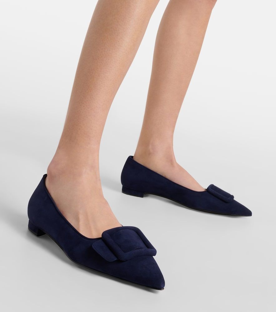 Ballerinas Maysalepumpflat aus Veloursleder - Manolo Blahnik - Modalova