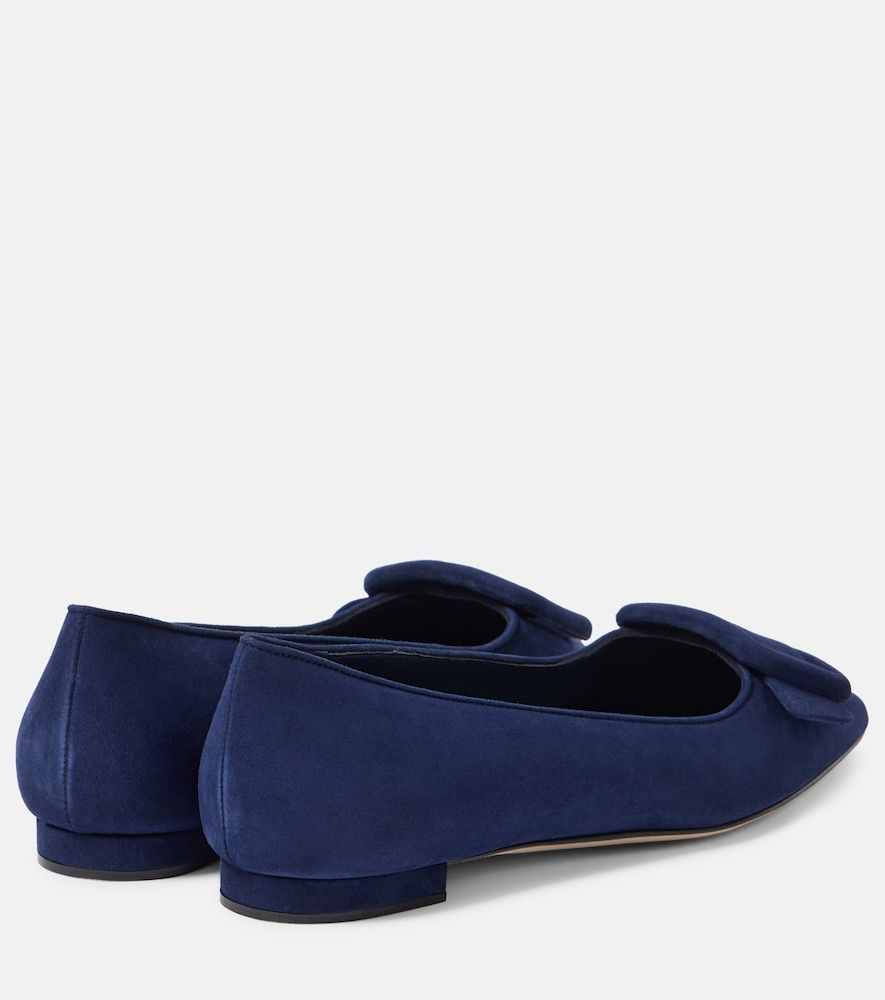 Ballerinas Maysalepumpflat aus Veloursleder - Manolo Blahnik - Modalova