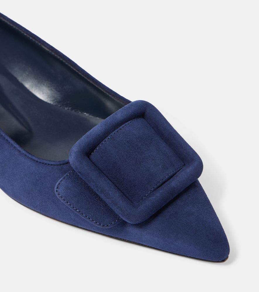 Ballerinas Maysalepumpflat aus Veloursleder - Manolo Blahnik - Modalova