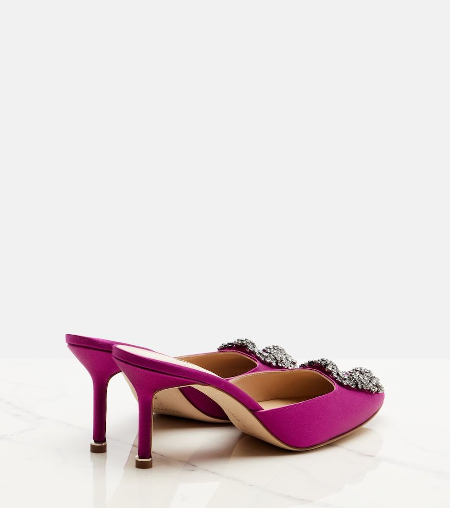 Mules Hangisimu 70 aus Satin mit Kristallen - Manolo Blahnik - Modalova