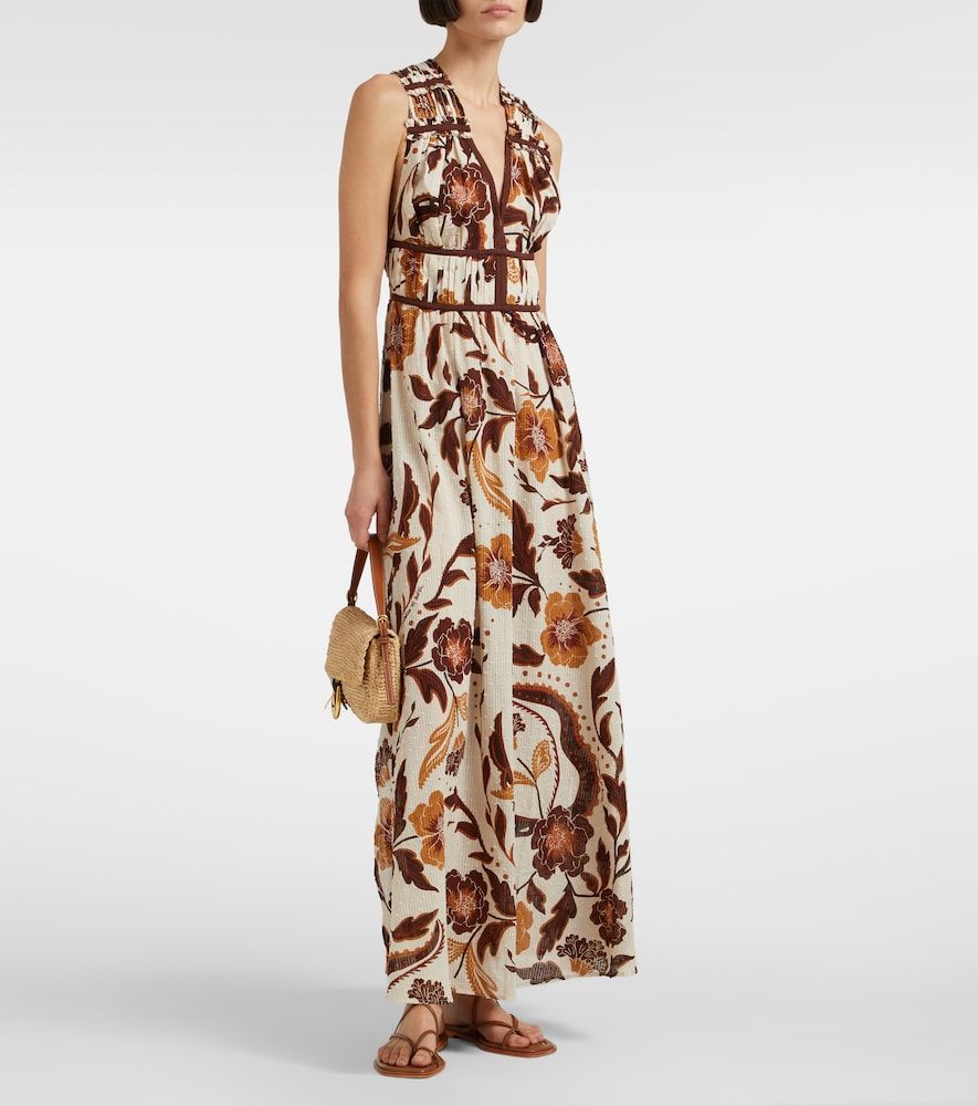 Vestido largo Chiara de algodón floral - Poupette St Barth - Modalova