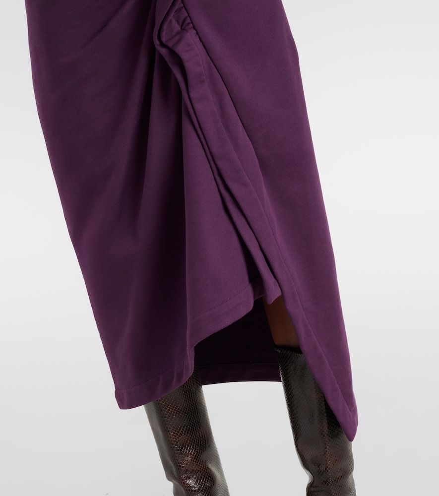Falda midi de jersey de algodón con volantes - Dries Van Noten - Modalova