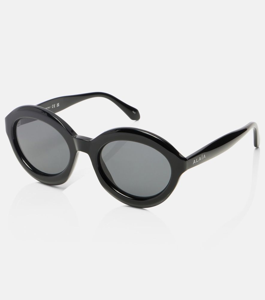 Alaïa Runde Sonnenbrille Lettering Logo - Alaia - Modalova
