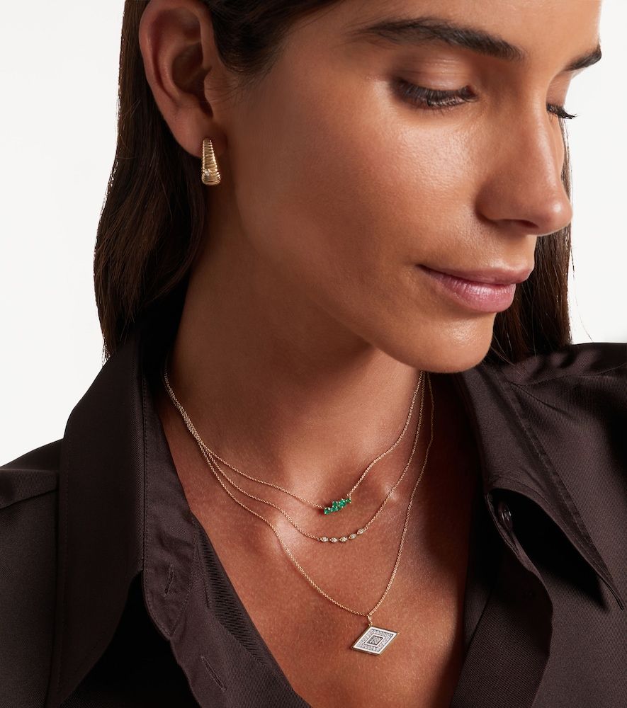 Collar de oro de 14 ct con diamantes - Sydney Evan - Modalova