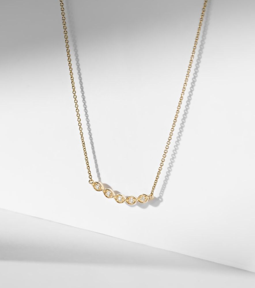 Collar de oro de 14 ct con diamantes - Sydney Evan - Modalova