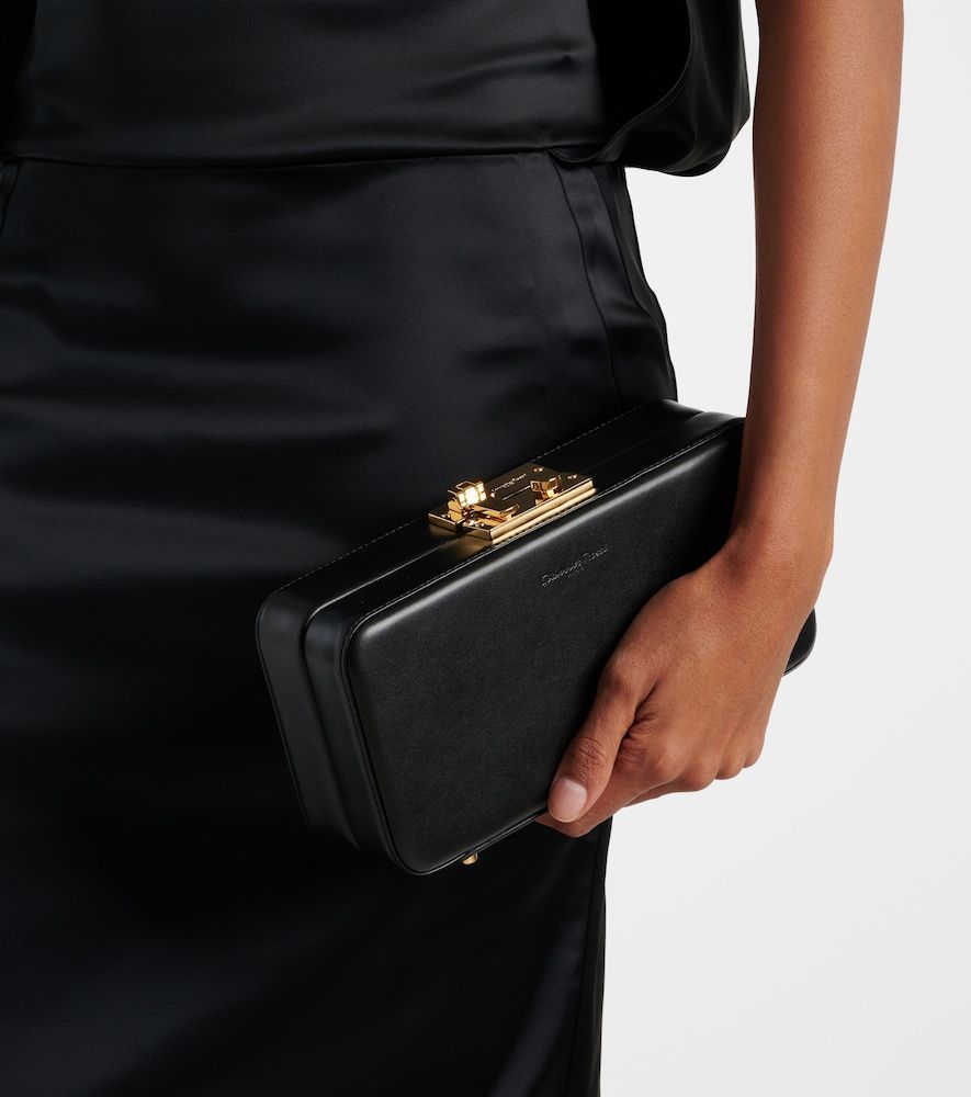 Gianvito Rossi Clutch Valì de piel - Gianvito Rossi - Modalova