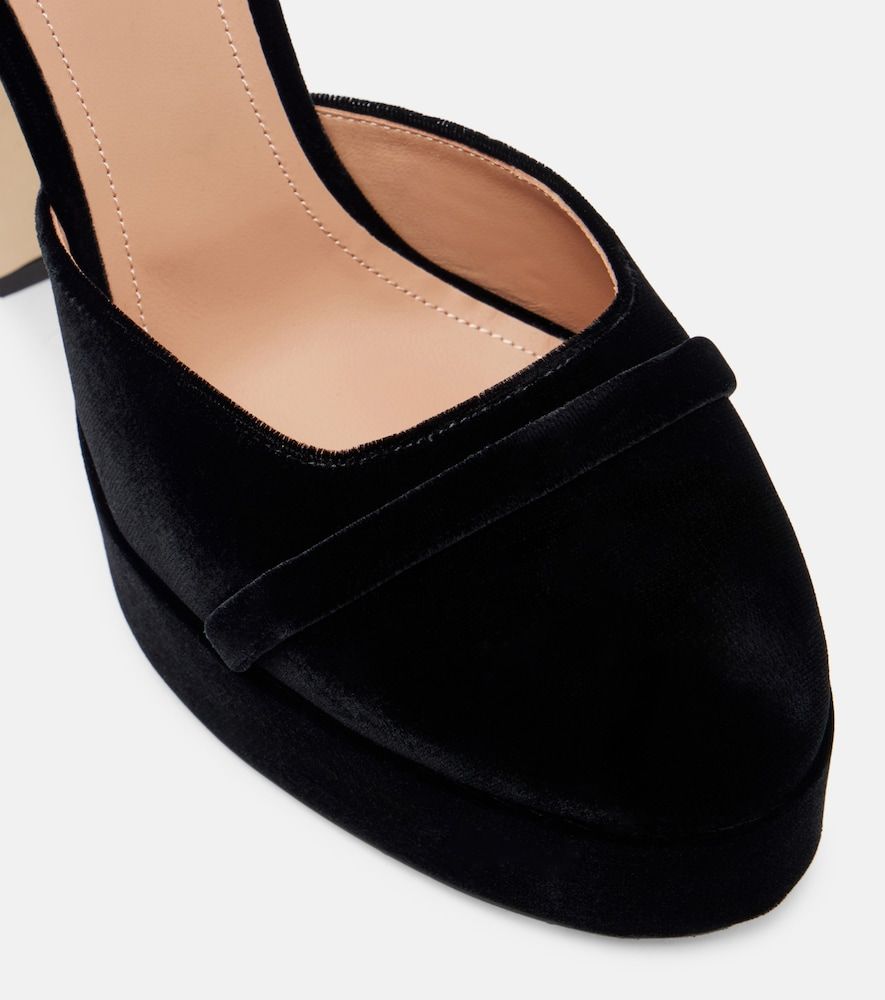 Plateau-Pumps Mora 125 aus Samt - Malone Souliers - Modalova