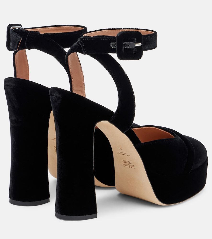 Plateau-Pumps Mora 125 aus Samt - Malone Souliers - Modalova