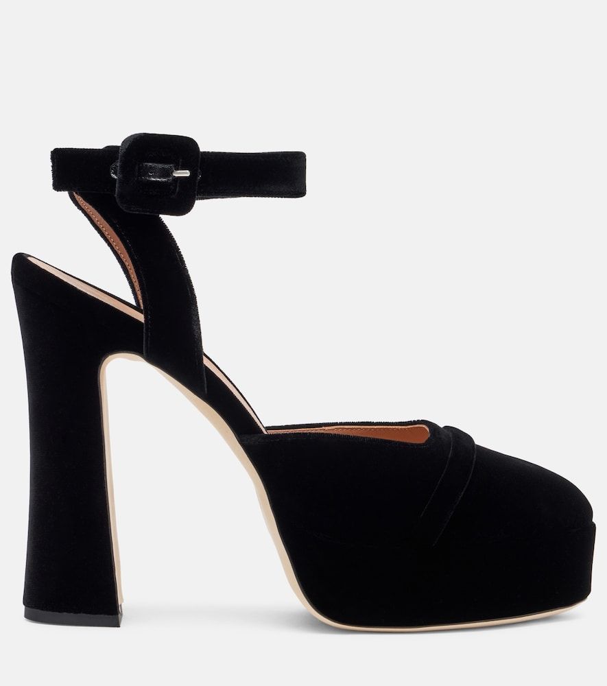 Plateau-Pumps Mora 125 aus Samt - Malone Souliers - Modalova
