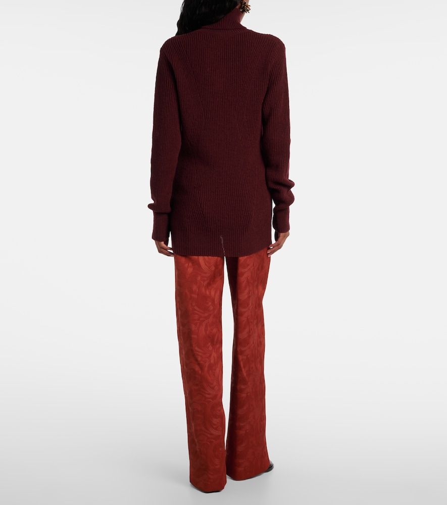 Jersey de cuello alto acanalado de lana - Dries Van Noten - Modalova