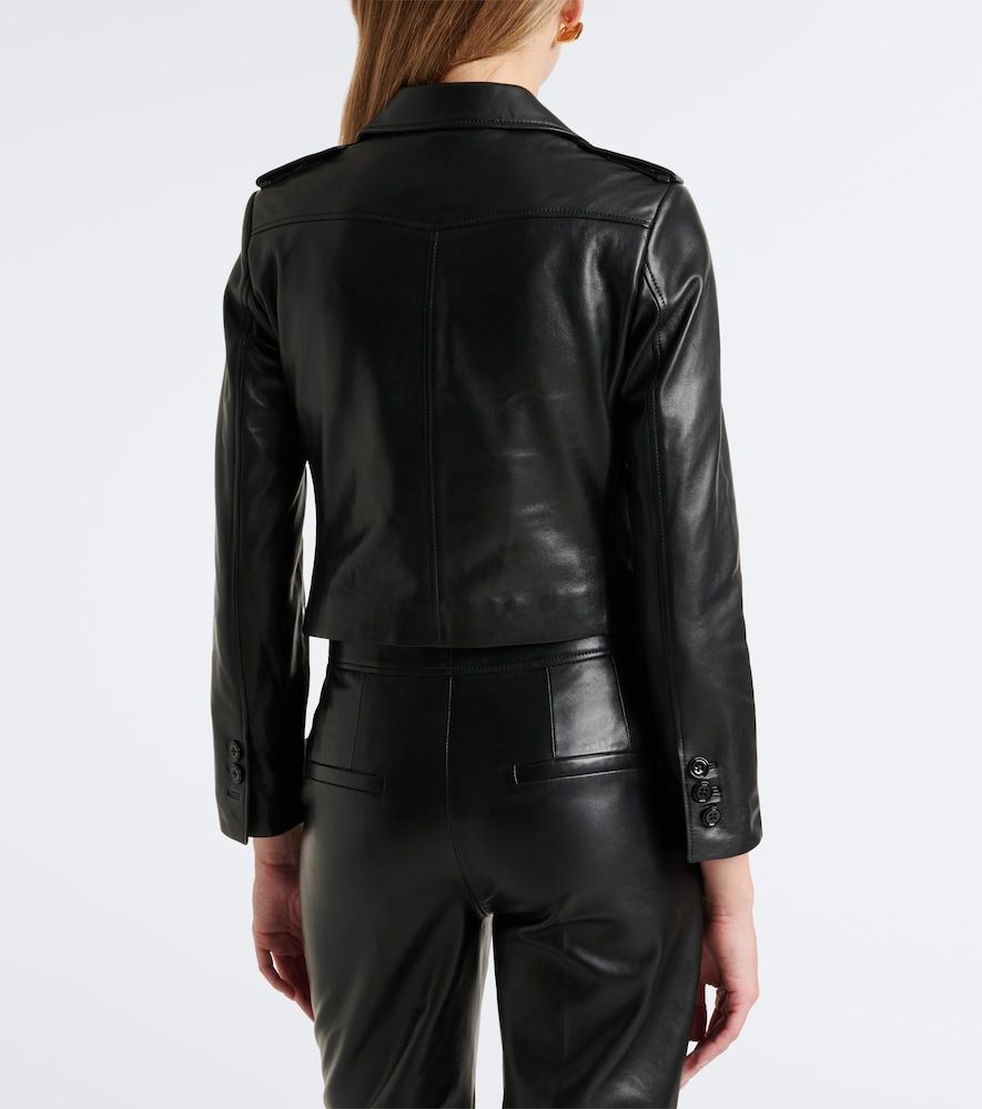 Chaqueta cropped de piel - Dorothee Schumacher - Modalova