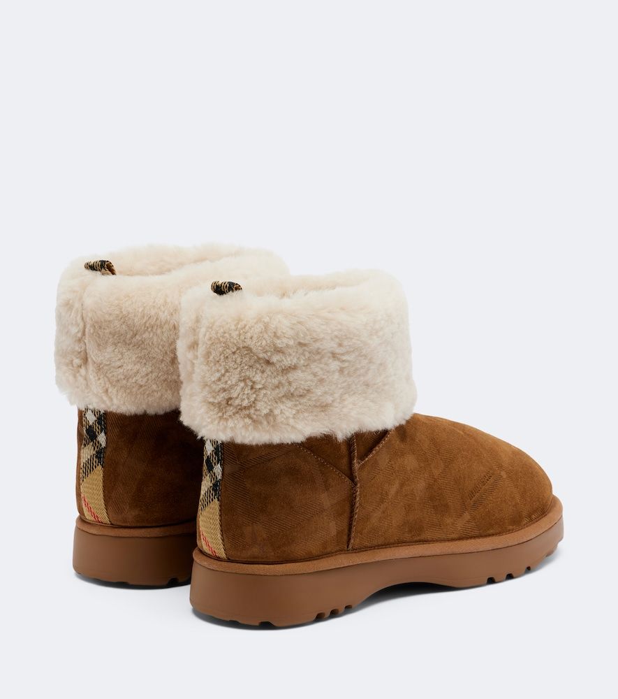 Ankle Boots aus Veloursleder mit Shearling - Burberry - Modalova