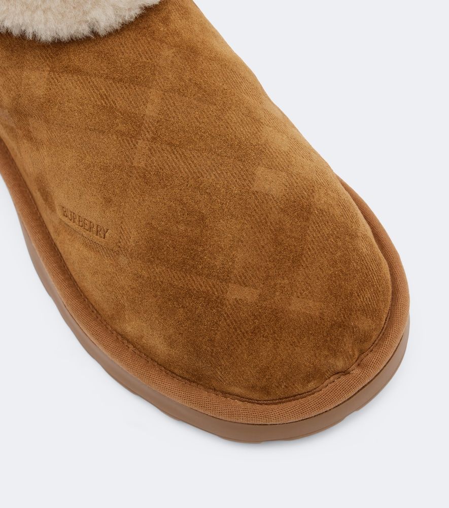 Ankle Boots aus Veloursleder mit Shearling - Burberry - Modalova