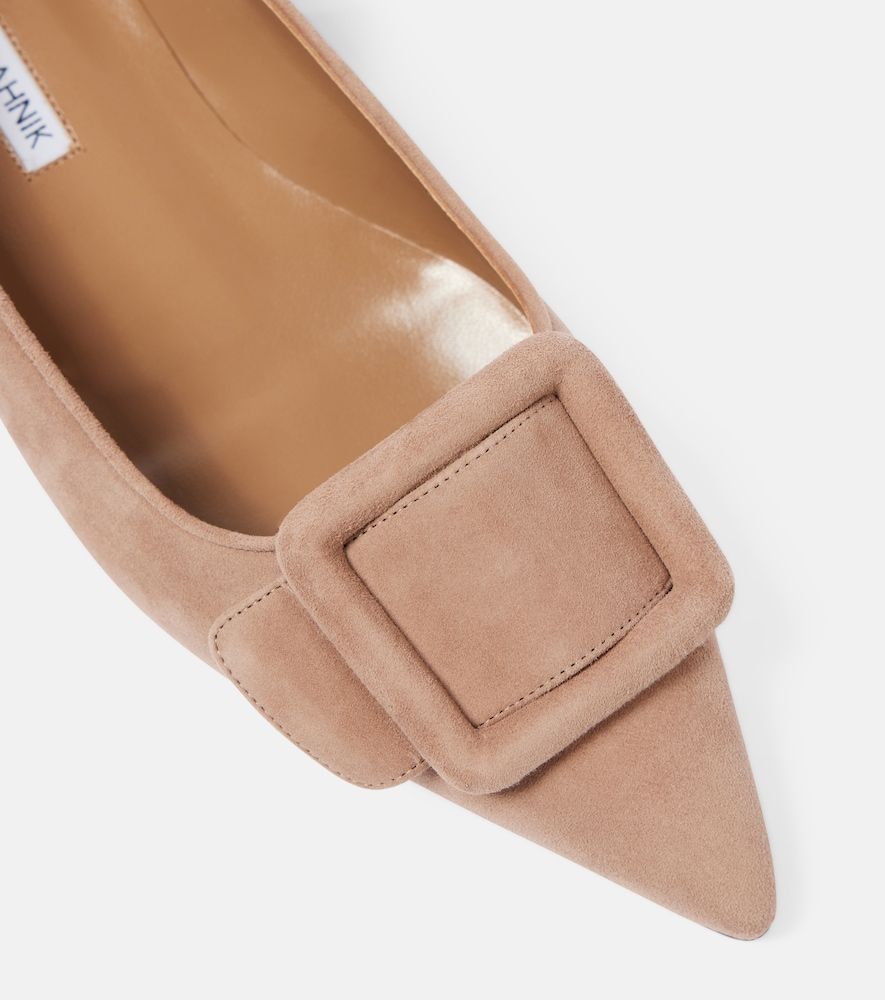 Ballerinas Maysalepumpflat aus Veloursleder - Manolo Blahnik - Modalova