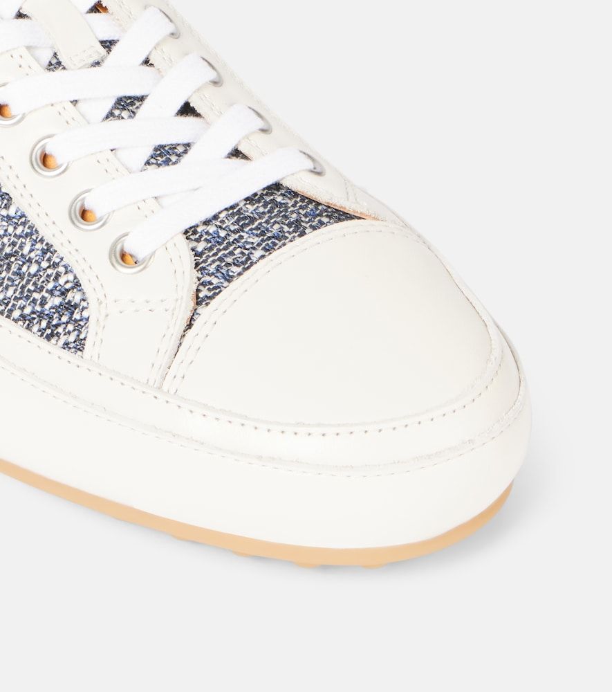 Tod's Tweed and leather sneakers - Tod's - Modalova
