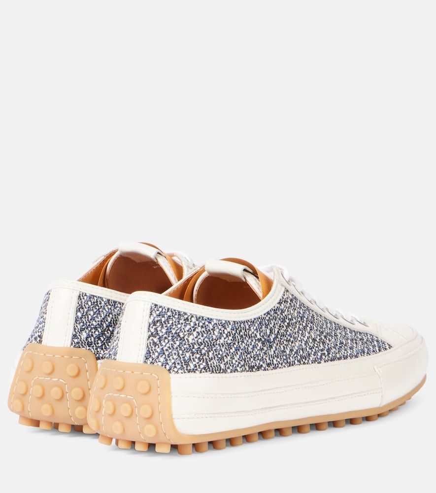 Tod's Tweed and leather sneakers - Tod's - Modalova