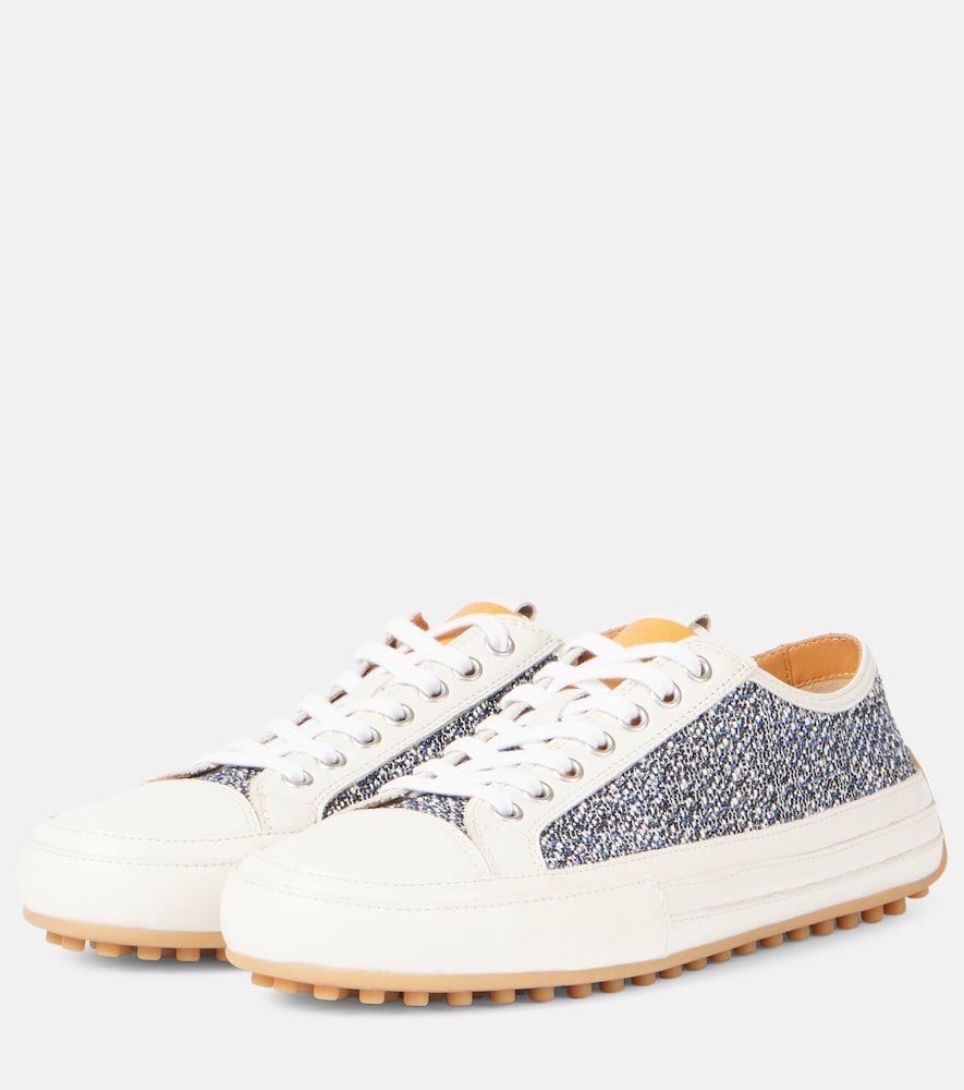 Tod's Tweed and leather sneakers - Tod's - Modalova