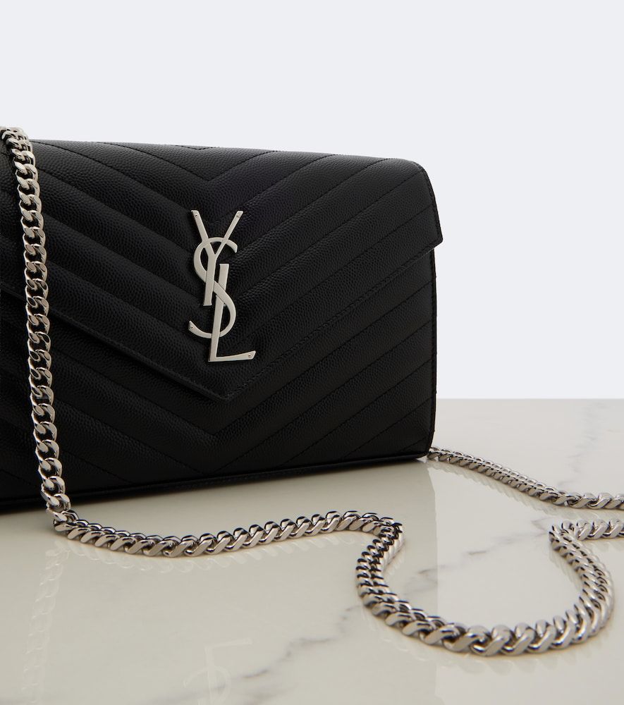 Cassandre matelasse leather wallet on chain - Saint Laurent - Modalova