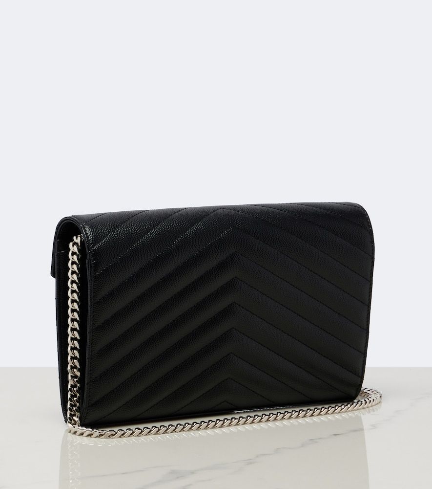 Cassandre matelasse leather wallet on chain - Saint Laurent - Modalova