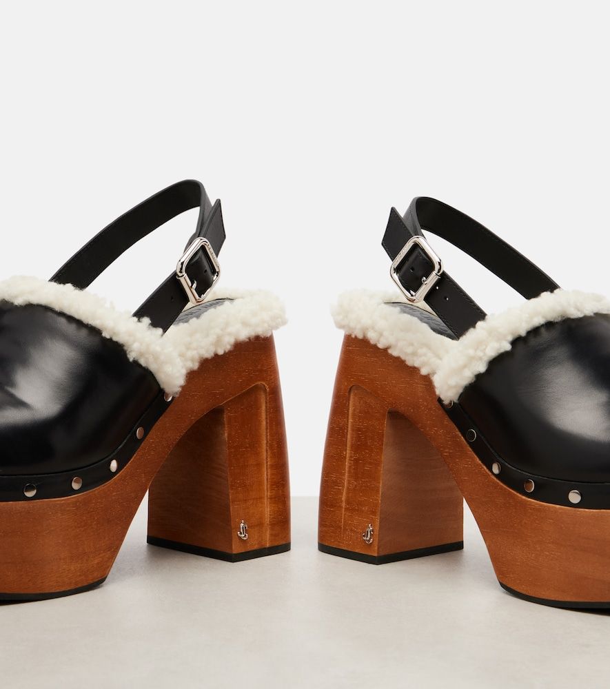 Zuecos con plataforma Alida 135 de piel - Jimmy Choo - Modalova