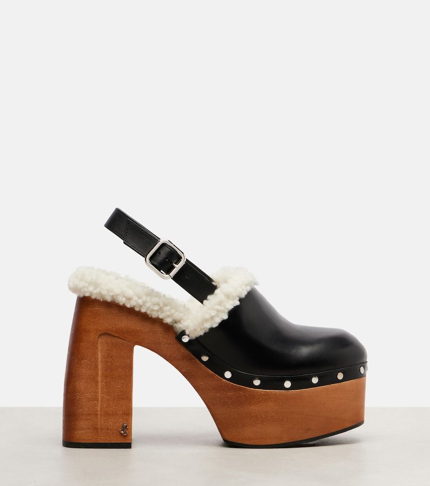 Zuecos con plataforma Alida 135 de piel - Jimmy Choo - Modalova