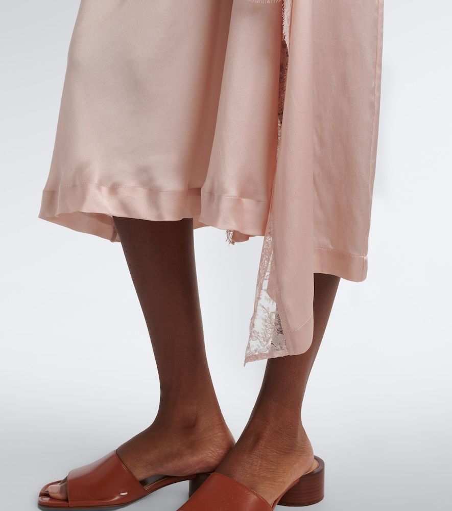 Abito sottoveste in raso con pizzo - Maison Margiela - Modalova