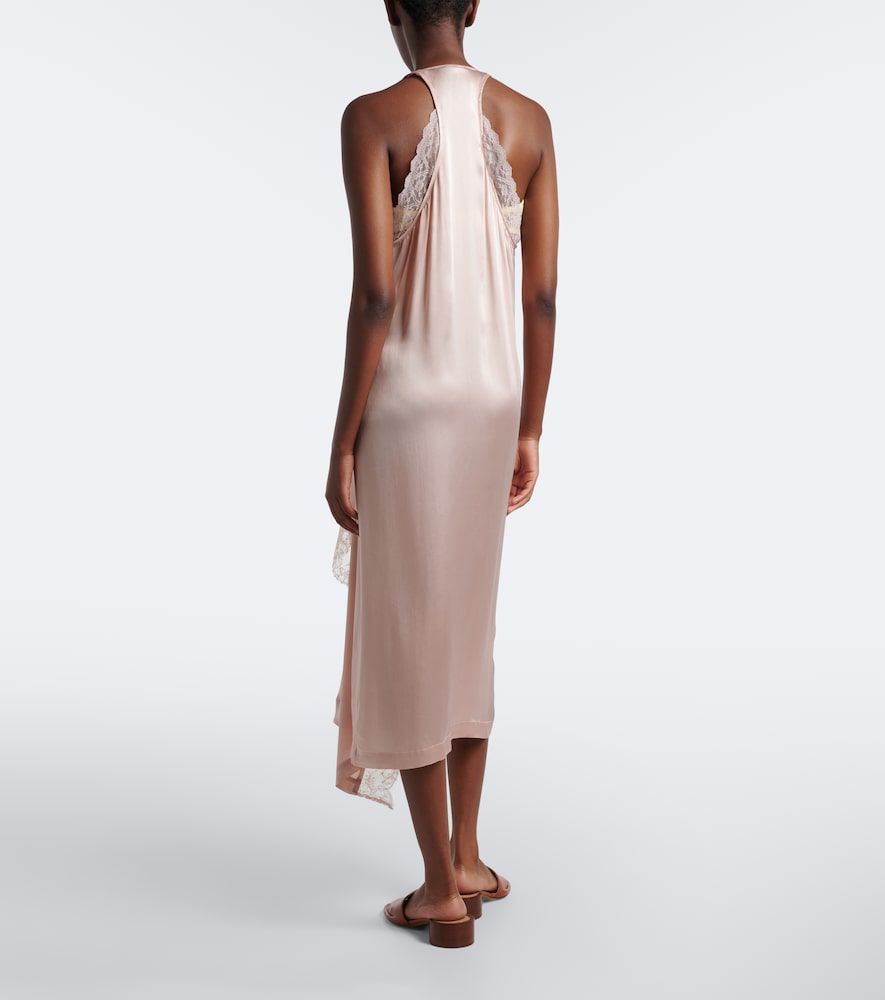 Abito sottoveste in raso con pizzo - Maison Margiela - Modalova