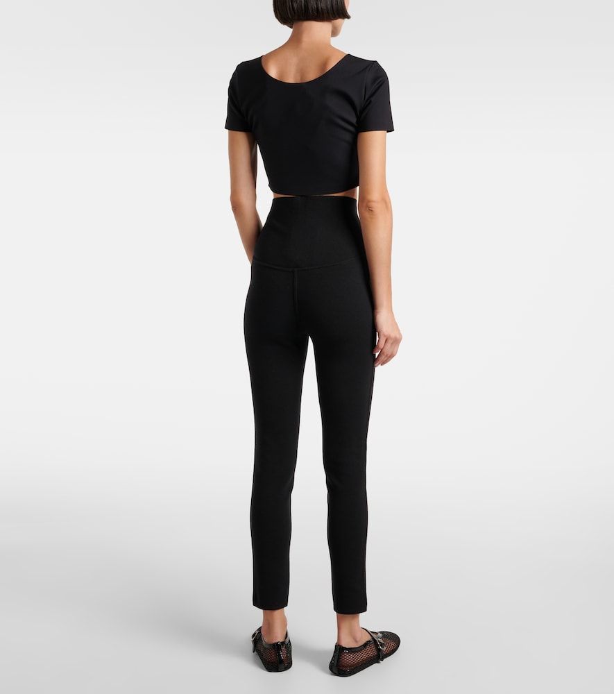 Alaïa Crop top con logo - Alaia - Modalova